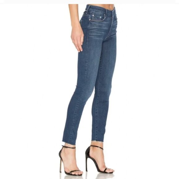 Mother High Waisted Ankle Fray Looker Skinny Jeans Faster Wash Women's 25 - Picture 1 of 9